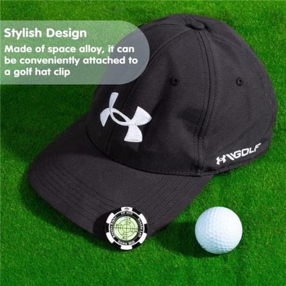 Golf Hat Clip Ball Marker with High Precision Green Reading Aid For Men - Picture 2 of 8